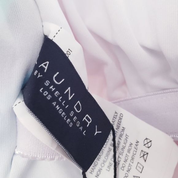 Laundry By Shelli Segal Multicolor Striped Lace Up Back One Piece Swimsuit - Picture 7 of 10